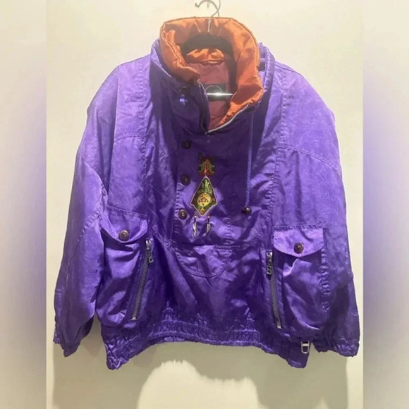 Bogner Jackets & Blazers - Bogner Purple/Multicolor Ski Snow Winter Double Layered Vintage 80s/90s Jacket